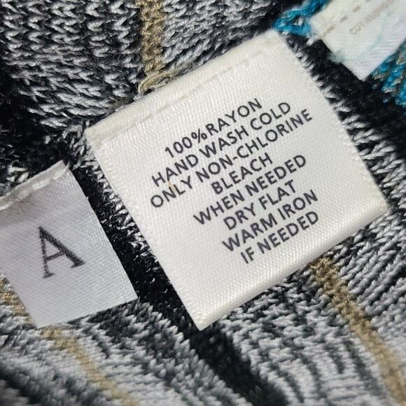 LOFT Women's Turquoise Blue Stripe Ribbed Cable Knit Sweater Skirt Soft Stretchy - Picture 7 of 11